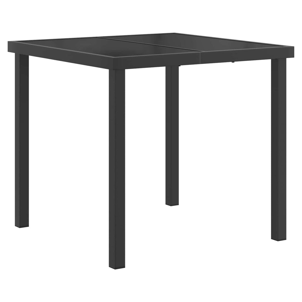 vidaXL Garten Essgruppe 5 pcs Schwarz und Dunkelgrau 80 x 80 x 73 cm