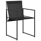 vidaXL Garten Essgruppe 5 pcs Schwarz Textilene und Stahl