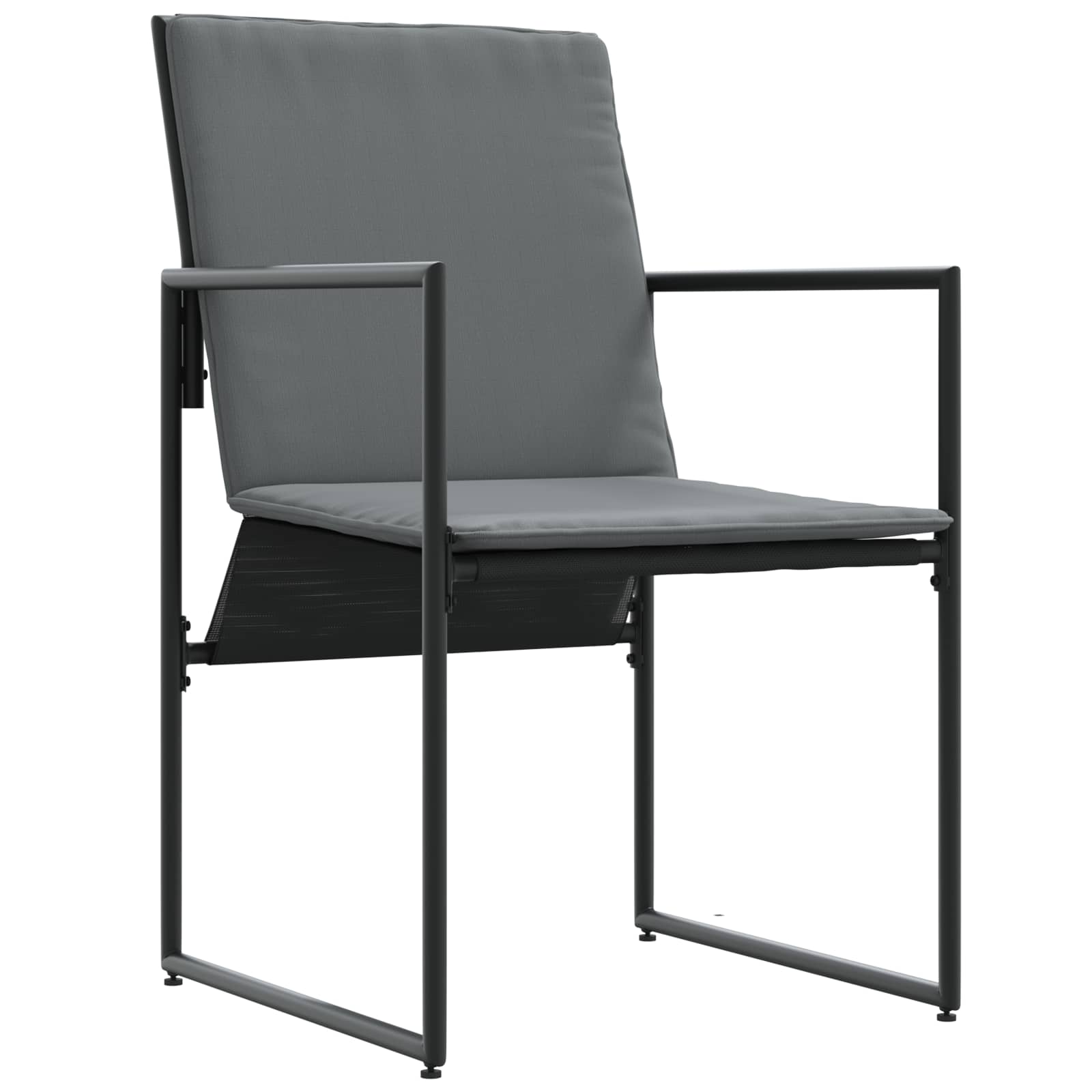 vidaXL Garten Essgruppe 9 pcs Schwarz und Anthrazit 160 x 80 x 73 cm