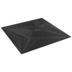 vidaXL Wandpaneele Stern 48 pcs Schwarzer Stern 50 x 50 cm XPS Schaum
