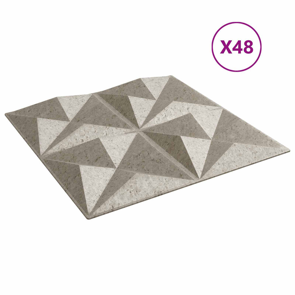 vidaXL Wandpaneele 48 pcs Origami beton 50 x 50 cm XPS Schaum