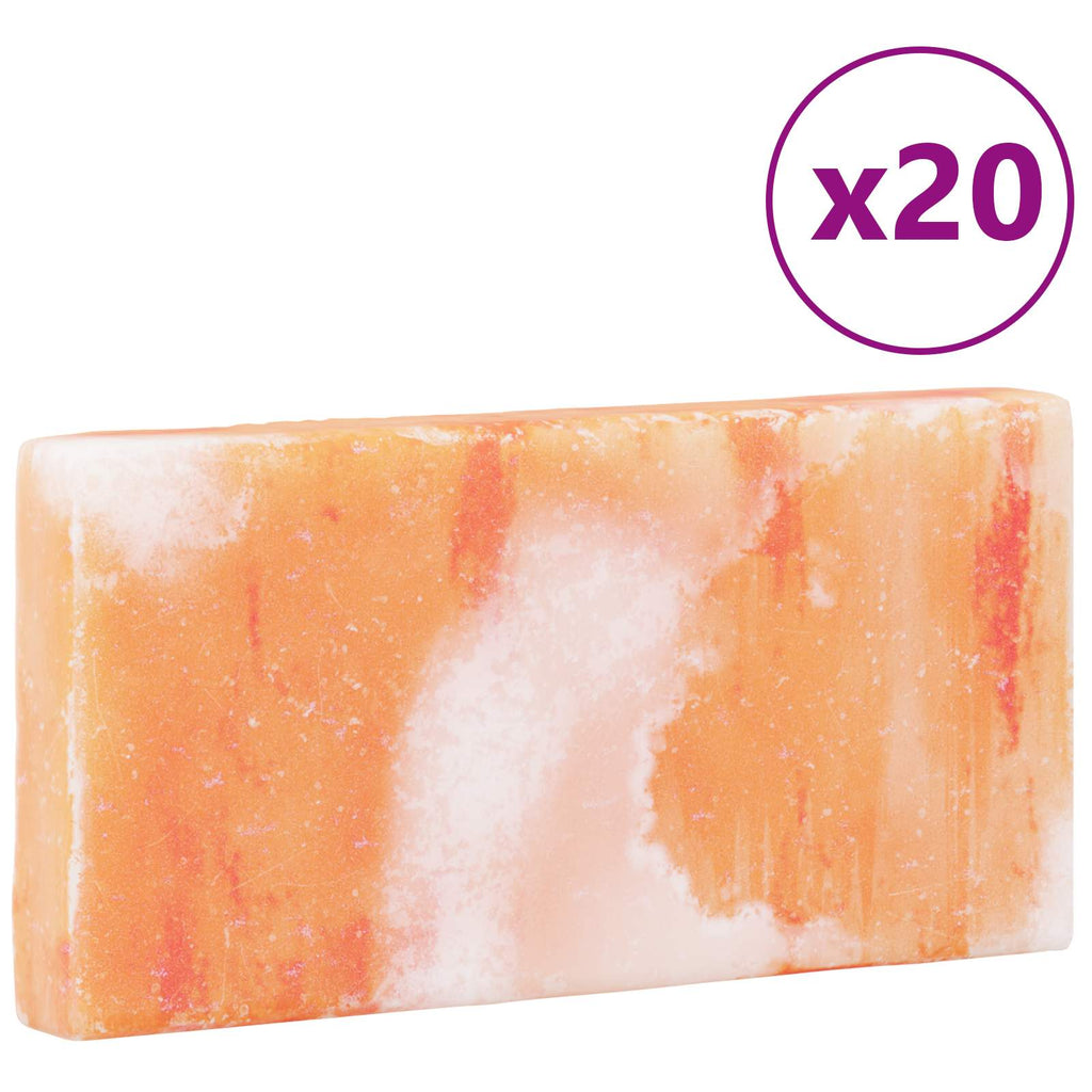 vidaXL Salzsteine 20 pcs Rosa 20 x 2,5 x 10 cm Steinsalz
