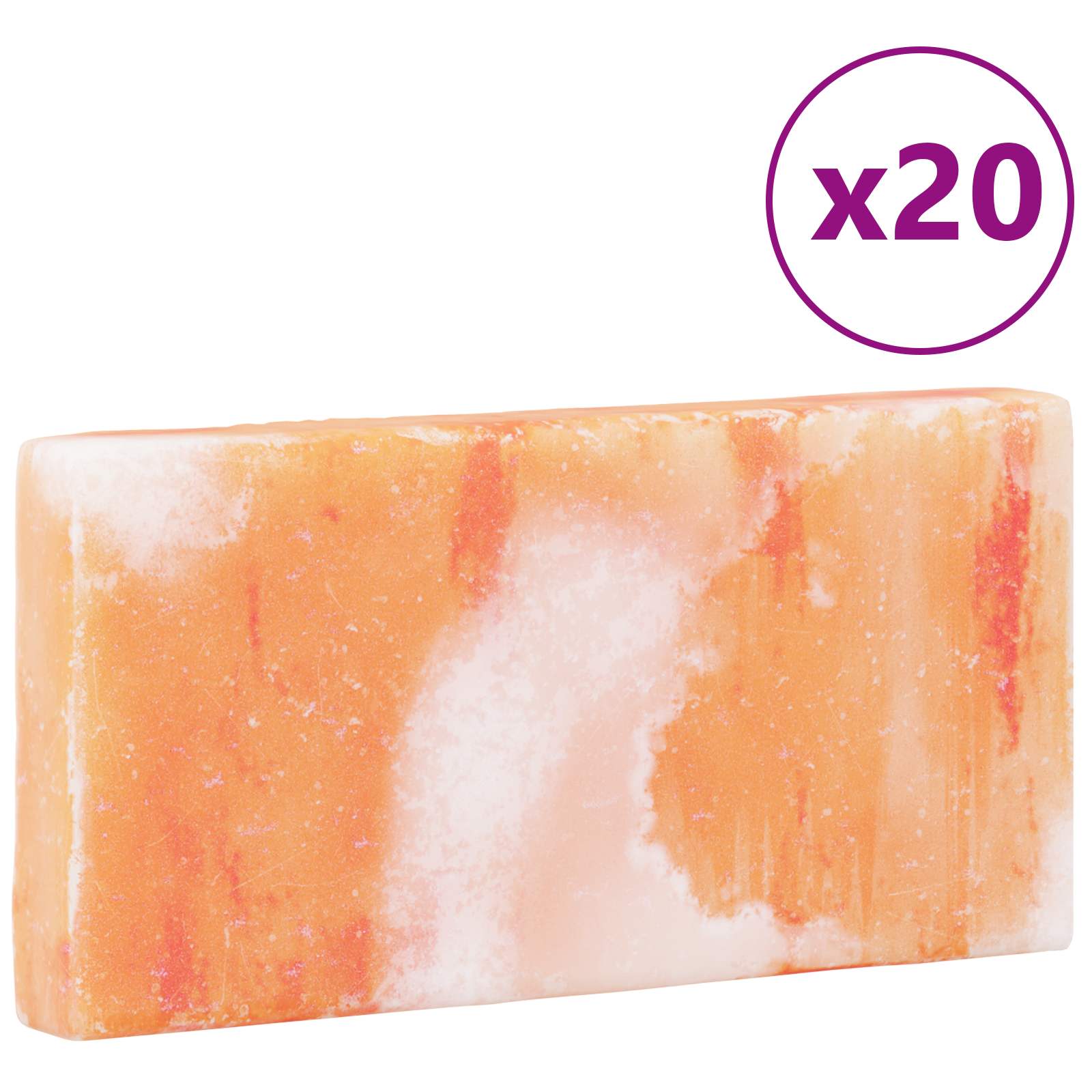 vidaXL Salzsteine 20 pcs Rosa 20 x 2,5 x 10 cm Steinsalz