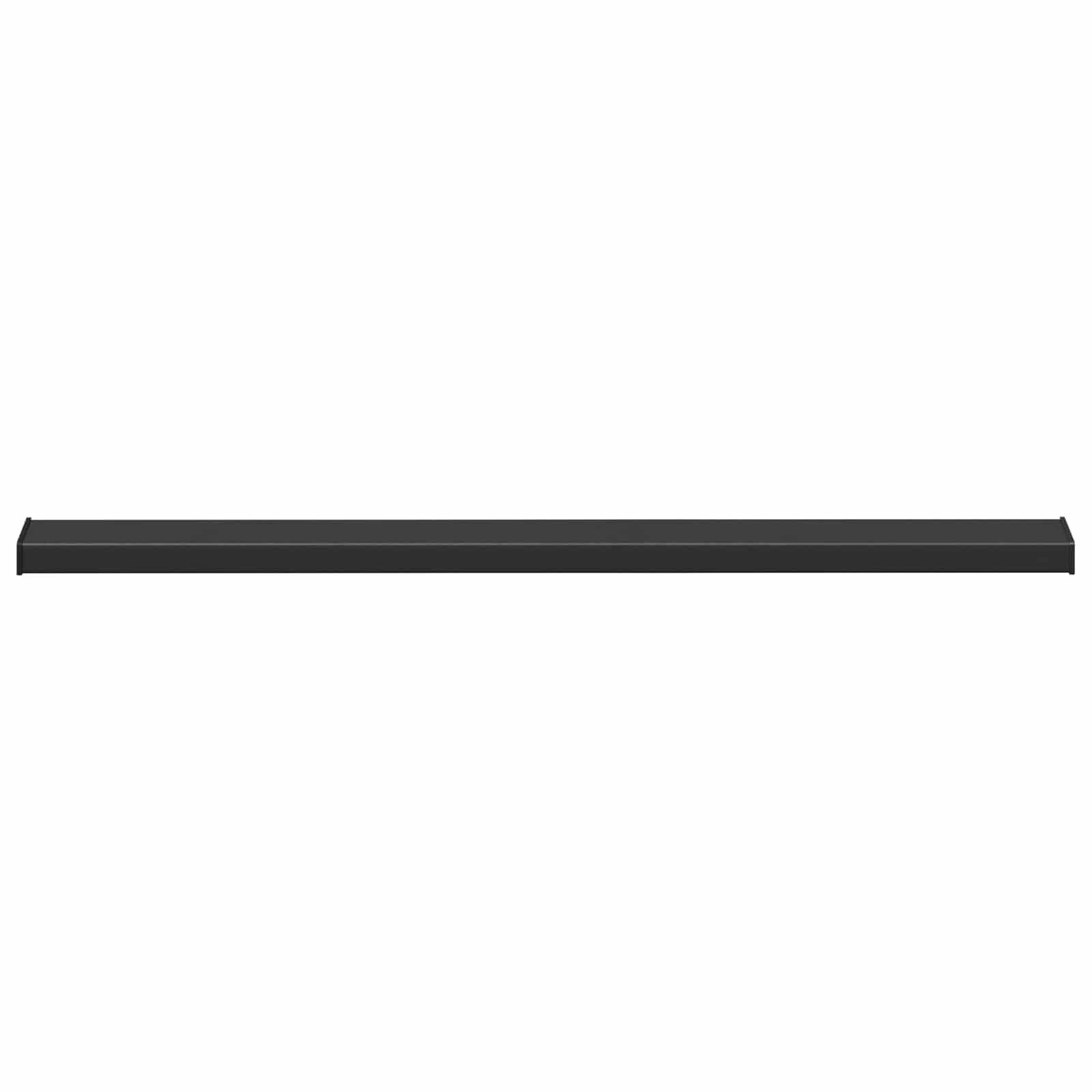 vidaXL Fensterbank Schwarz mit Holzmaserung 160 x 15 x 4,5 cm PVC
