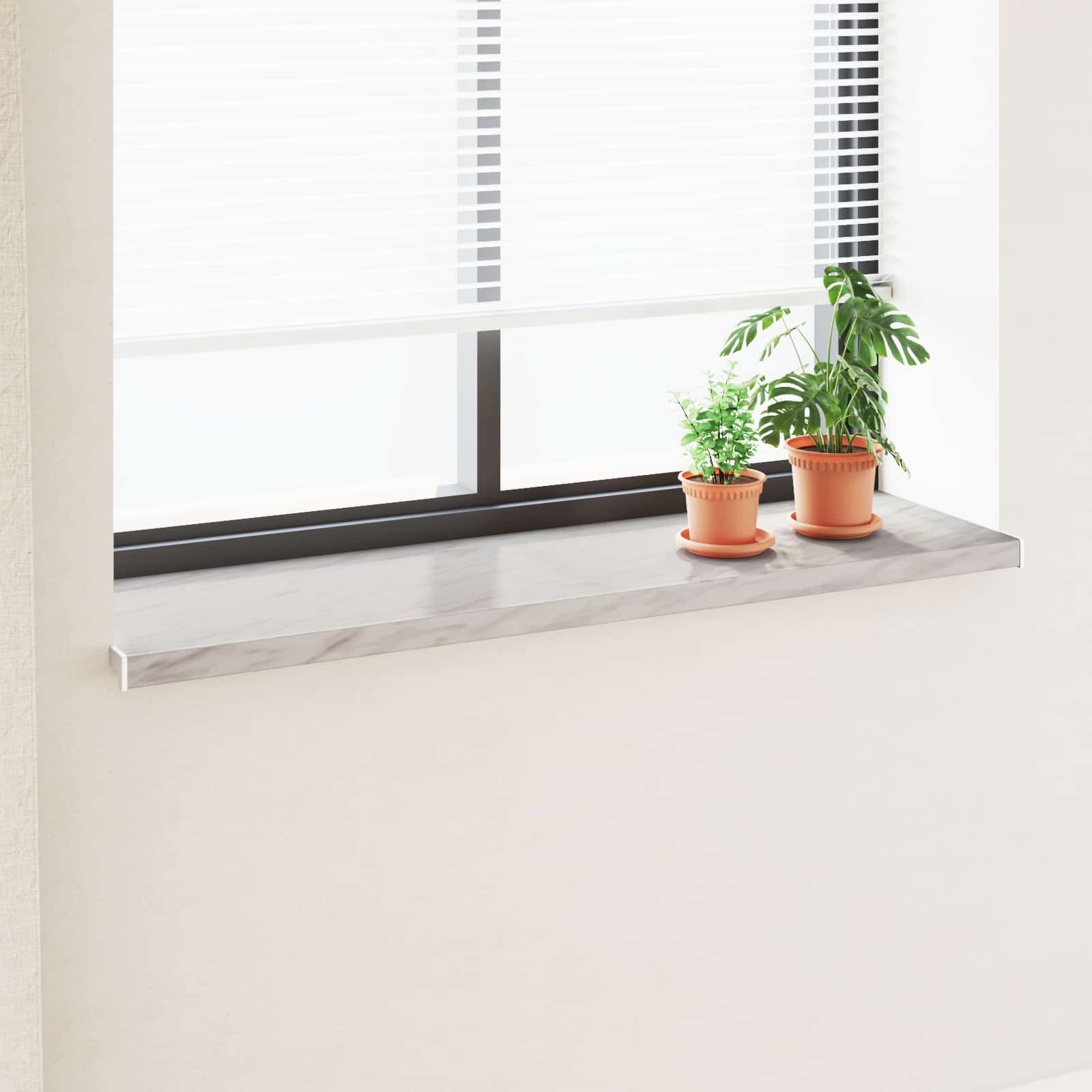 vidaXL Fensterbank Marmor Text 160 x 45 x 4,5 cm PVC
