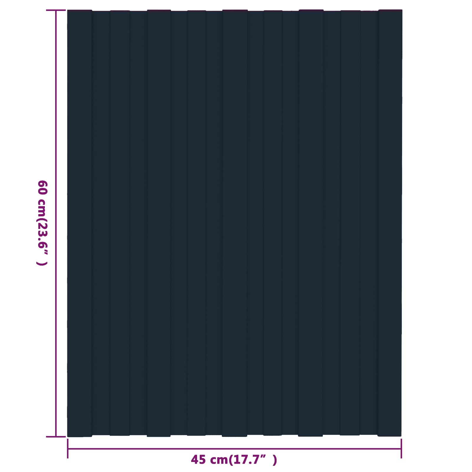 vidaXL Dachpaneel 36 pcs Anthrazit 60 x 45 cm Verzinkter Stahl