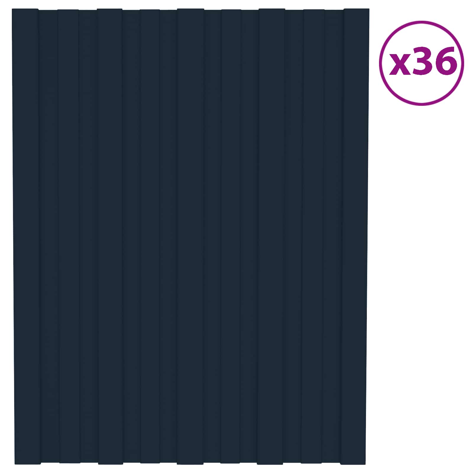 vidaXL Dachpaneel 36 pcs Anthrazit 60 x 45 cm Verzinkter Stahl