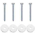 vidaXL Erdanker 4 pcs Silber Ø10 x 30 cm Galvanisiertes Metall