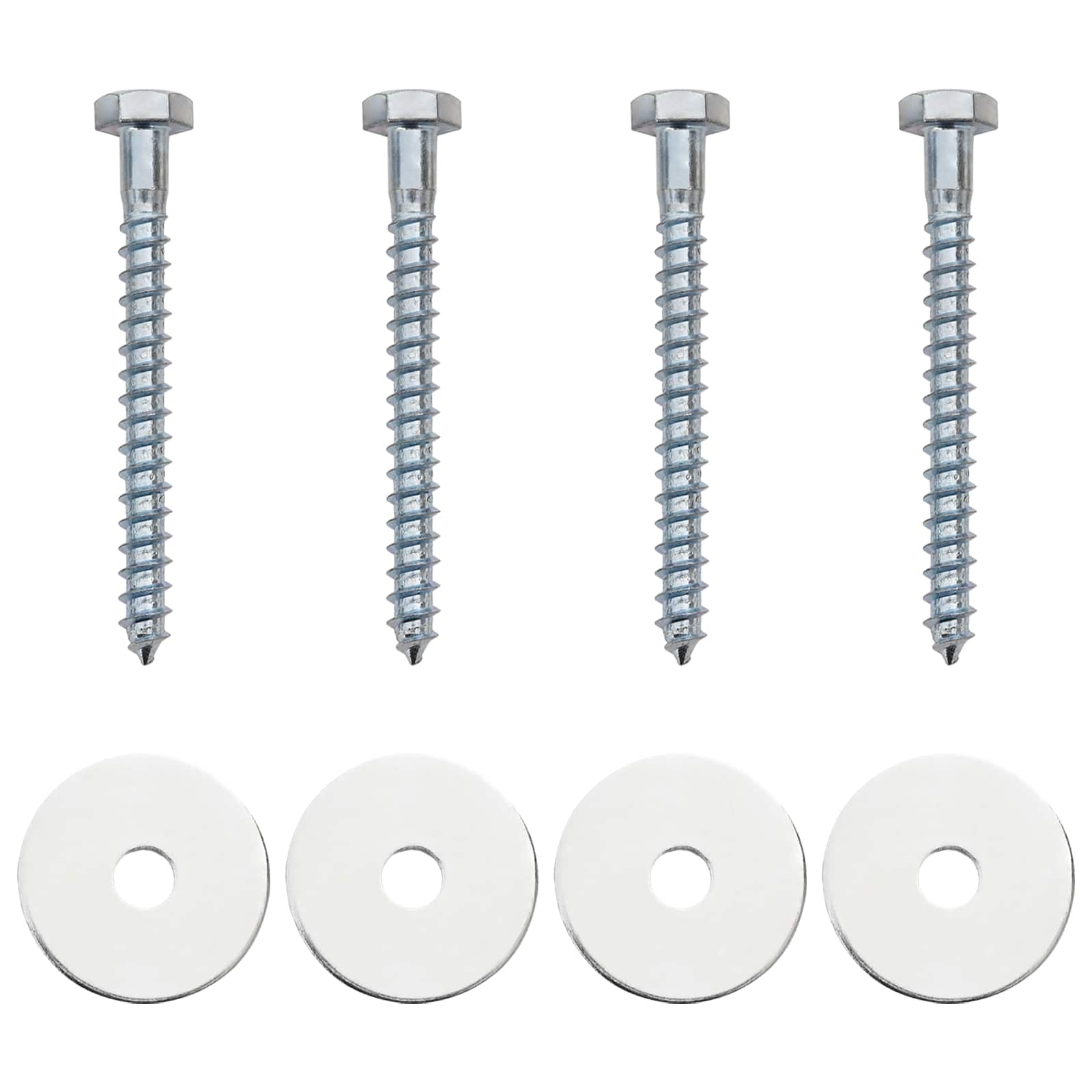 vidaXL Erdanker 4 pcs Silber Ø10 x 30 cm Galvanisiertes Metall