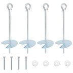vidaXL Erdanker 4 pcs Silber Ø10 x 30 cm Galvanisiertes Metall