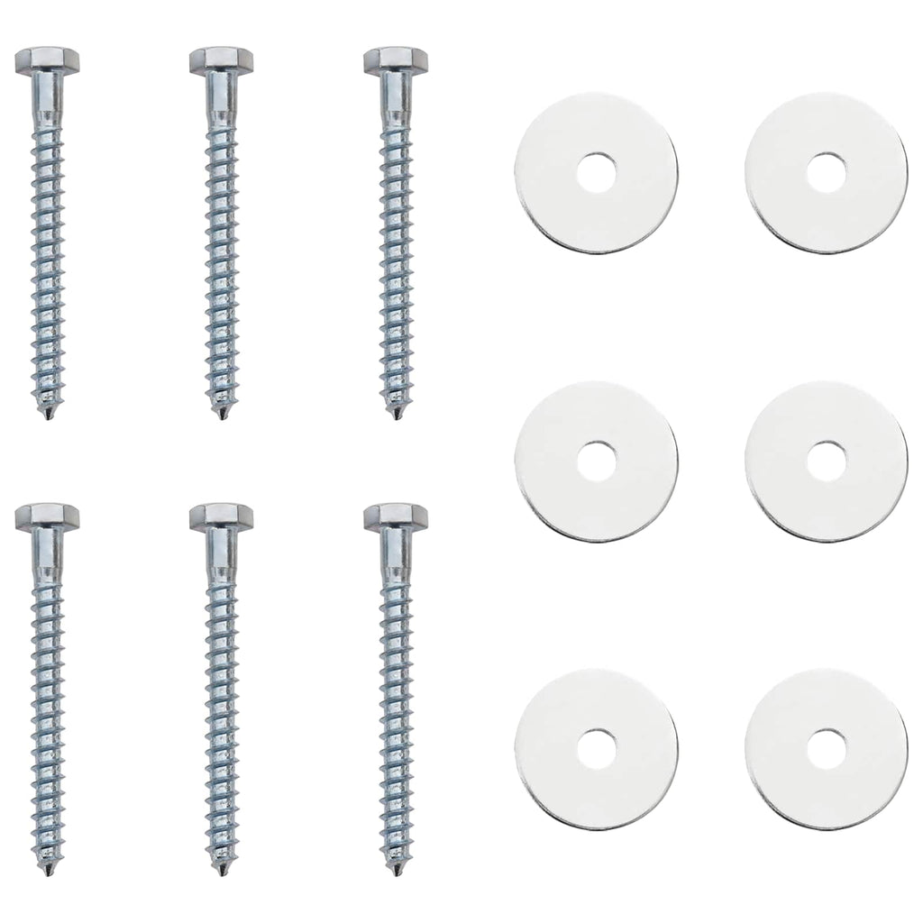 vidaXL Erdanker 6 pcs Silber Ø10 x 30 cm Galvanisiertes Metall