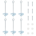vidaXL Erdanker 6 pcs Silber Ø10 x 30 cm Galvanisiertes Metall