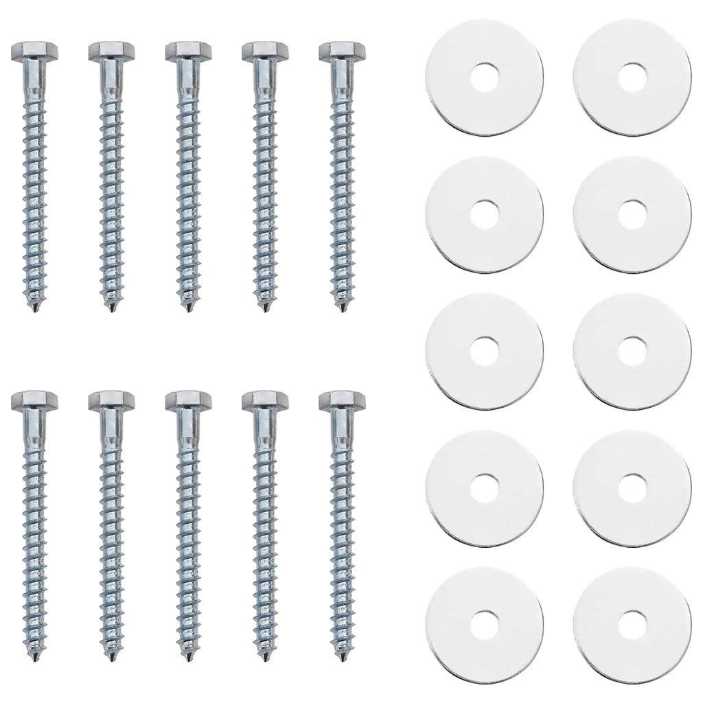 vidaXL Erdanker 10 pcs Silber Ø10 x 30 cm Galvanisiertes Metall