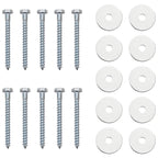 vidaXL Erdanker 10 pcs Silber Ø10 x 30 cm Galvanisiertes Metall