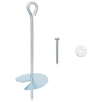 vidaXL Erdanker 10 pcs Silber Ø10 x 30 cm Galvanisiertes Metall