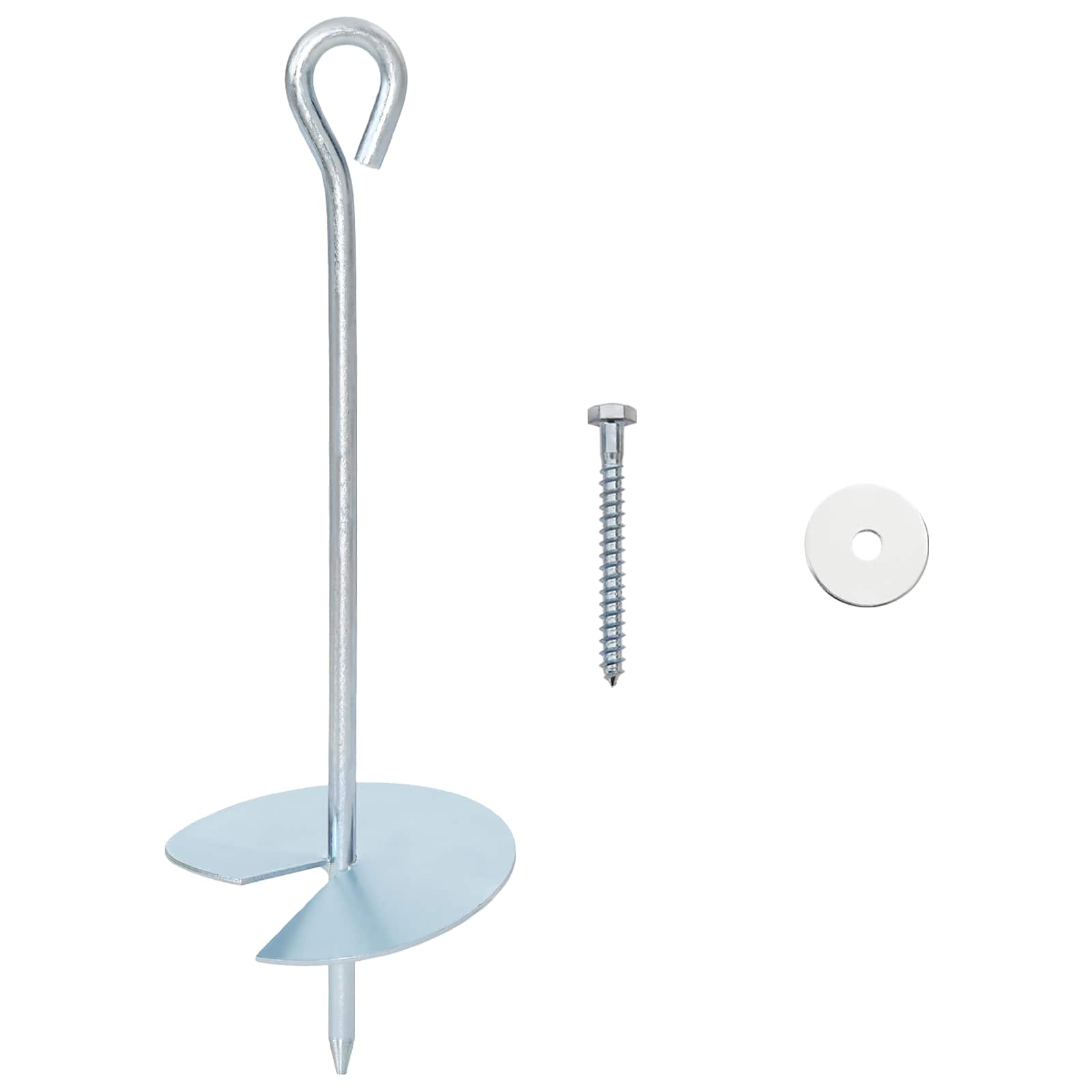 vidaXL Erdanker 10 pcs Silber Ø10 x 30 cm Galvanisiertes Metall