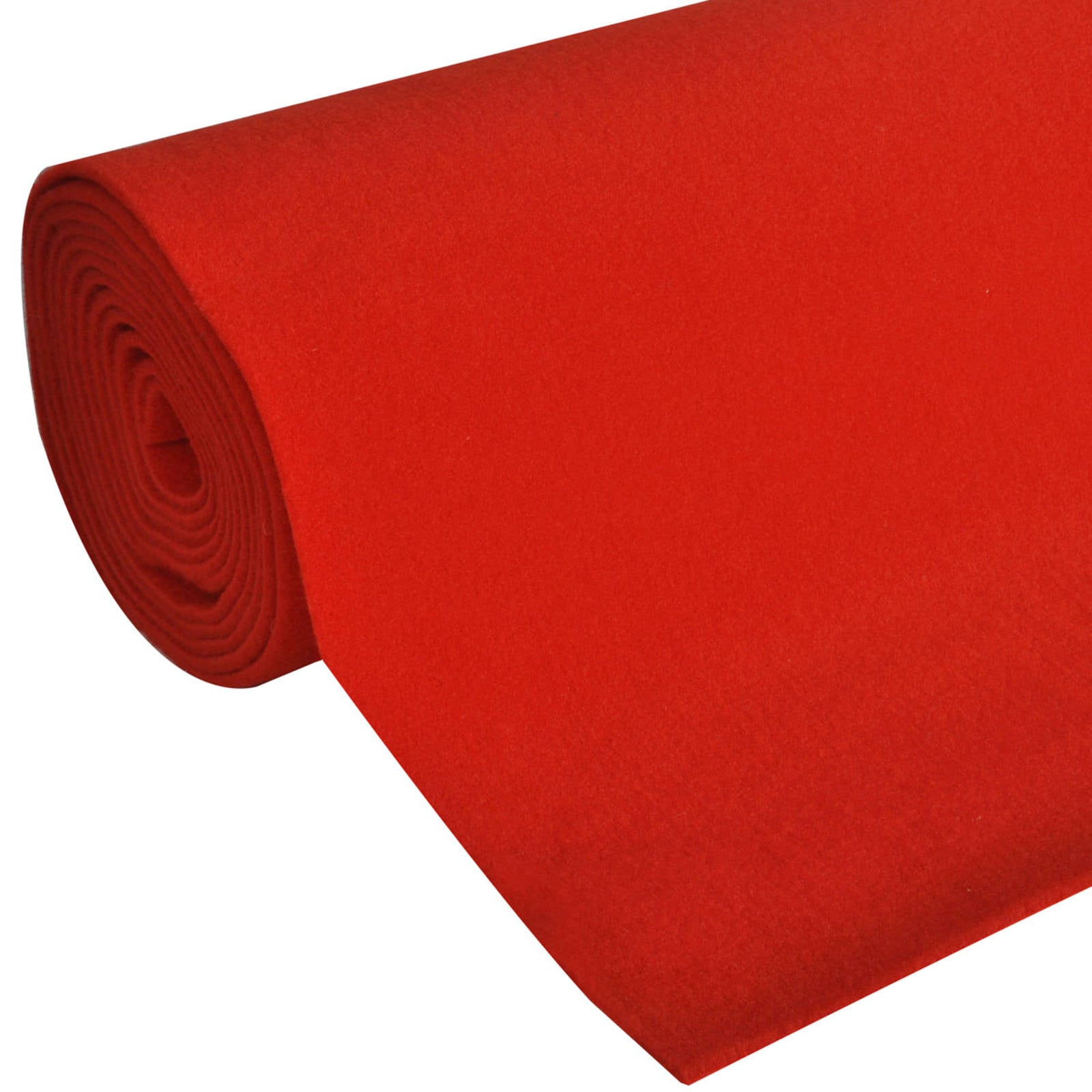vidaXL Teppich Rot 1 x 5 m Polyester