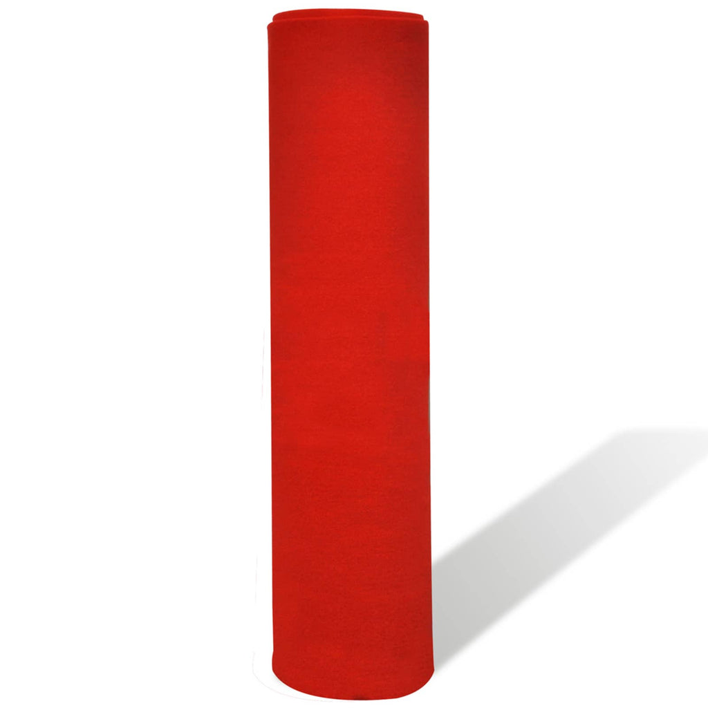 vidaXL Teppich Rot 1 x 5 m Polyester