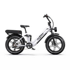 Vélo électrique ONESPORT OT08 PRO - Moteur 500W Batterie 48V18AH*2 Roues 20 pouces Frein à disque - Blanc