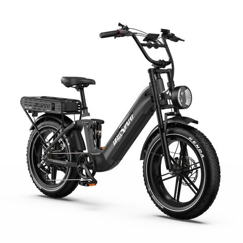 E-Bike ONESPORT OT08 PRO - Motor 500W Akku 48V18AH*2 20 Zoll Räder Scheibenbremse - Grau