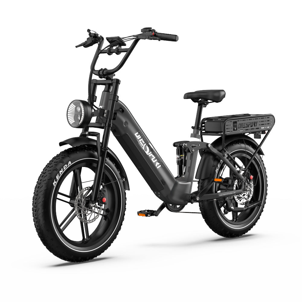 E-Bike ONESPORT OT08 PRO - Motor 500W Battery 48V18AH*2 20 Inch Wheels Disc Brake - Grey