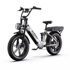 Vélo électrique ONESPORT OT08 PRO - Moteur 500W Batterie 48V18AH*2 Roues 20 pouces Frein à disque - Blanc