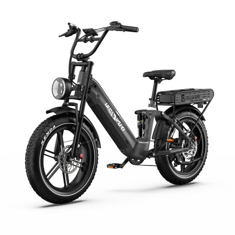 E-Bike ONESPORT OT08 PRO - Motor 500W Akku 48V18AH*2 20 Zoll Räder Scheibenbremse - Grau