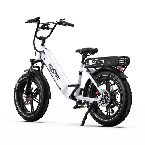 E-Bike ONESPORT OT08 - Motor 500W Akku 48V18AH 20 Zoll Räder Scheibenbremse - Weiß