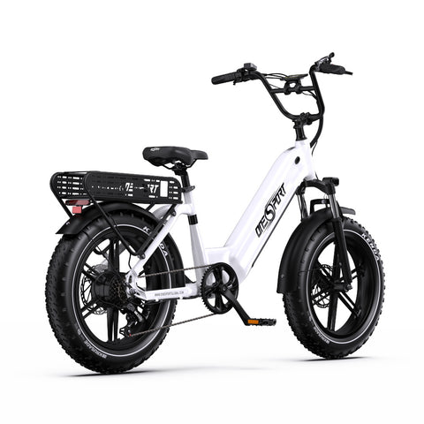 E-Bike ONESPORT OT08 - Motor 500W Akku 48V18AH 20 Zoll Räder Scheibenbremse - Weiß