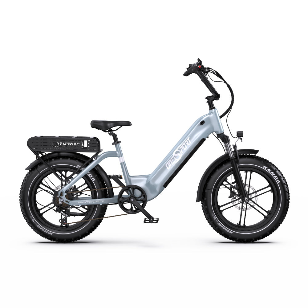E-Bike ONESPORT OT08 - Motor 500W Akku 48V18AH 20 Zoll Räder Scheibenbremse - Grau