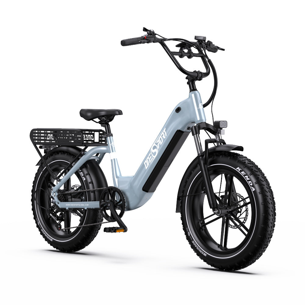 E-Bike ONESPORT OT08 - 500W Motor 48V18AH Battery 20 Inch Wheels Disc Brake - Grey