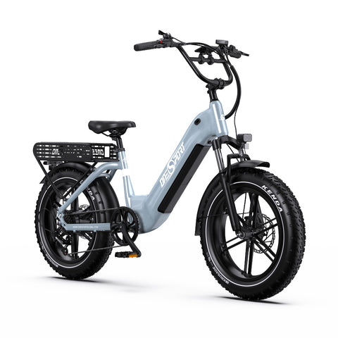 E-Bike ONESPORT OT08 - Motor 500W Akku 48V18AH 20 Zoll Räder Scheibenbremse - Grau