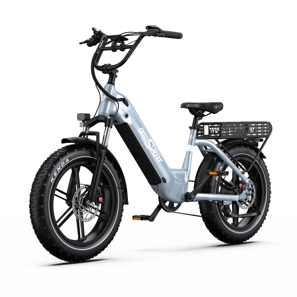 E-Bike ONESPORT OT08 - 500W Motor 48V18AH Battery 20 Inch Wheels Disc Brake - Grey