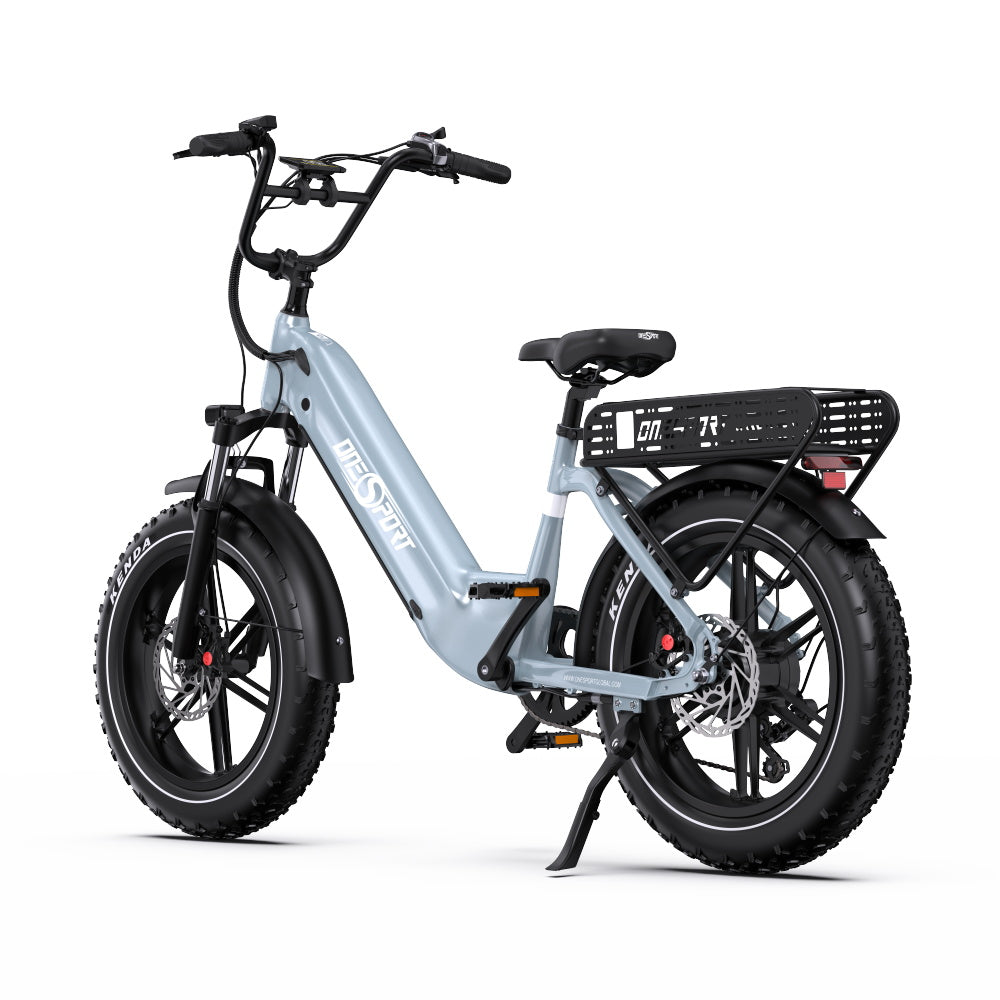 E-Bike ONESPORT OT08 - 500W Motor 48V18AH Battery 20 Inch Wheels Disc Brake - Grey