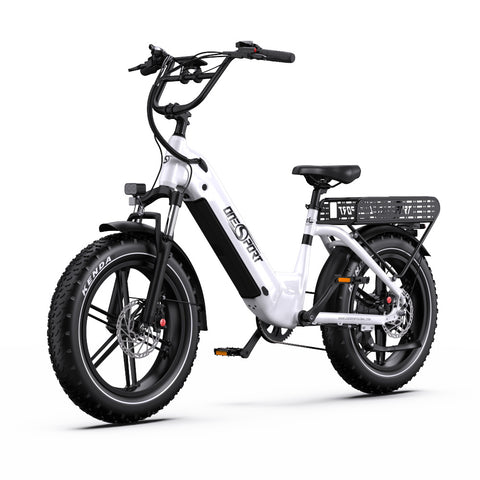 E-Bike ONESPORT OT08 - Motor 500W Akku 48V18AH 20 Zoll Räder Scheibenbremse - Weiß