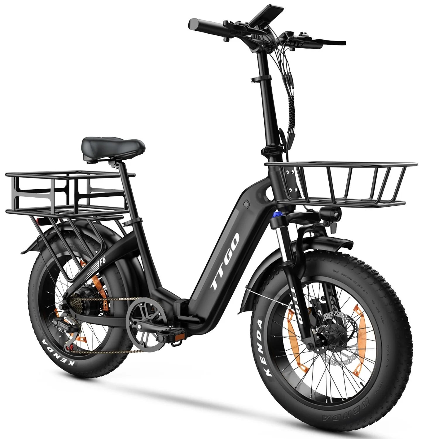 Panier avant vélo électrique TTGO F6 - 350x310x190mm 2.88KG - Noir