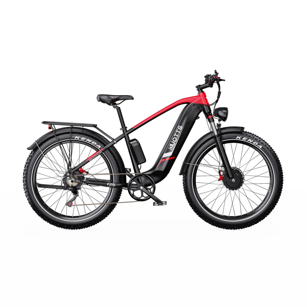 Vélo électrique Duotts F26 - Moteur 2*750W Batterie Samsung 48V 20Ah Non pliable - Noir Rouge