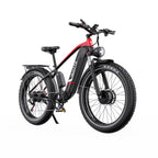 Vélo électrique Duotts F26 - Moteur 2*750W Batterie Samsung 48V 20Ah Non pliable - Noir Rouge