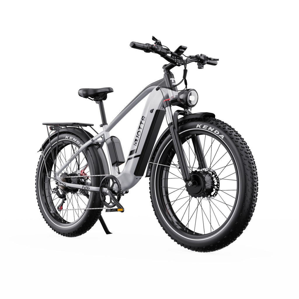 Vélo électrique Duotts F26 - Moteur 2*750W Batterie Samsung 48V 20Ah Non pliable - Argent Blanc
