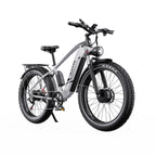 Vélo électrique Duotts F26 - Moteur 2*750W Batterie Samsung 48V 20Ah Non pliable - Argent Blanc