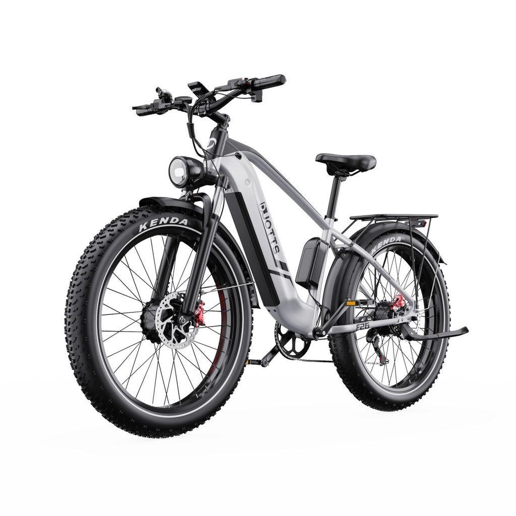 Vélo électrique Duotts F26 - Moteur 2*750W Batterie Samsung 48V 20Ah Non pliable - Argent Blanc