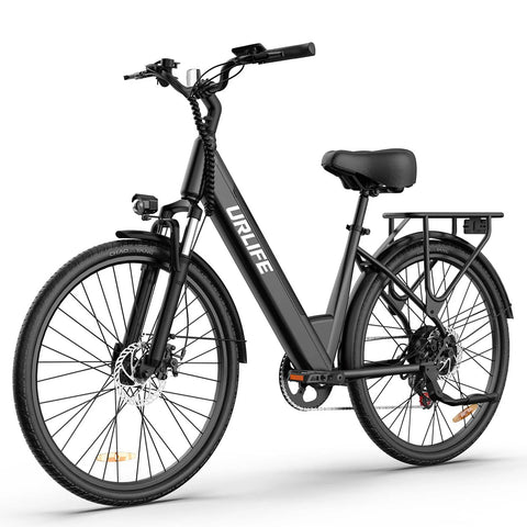 Elektrofahrrad URLIFE E26 -   250W Motor 36V 13Ah Batterie 26 Zoll Reifen Scheibenbremse - Schwarz