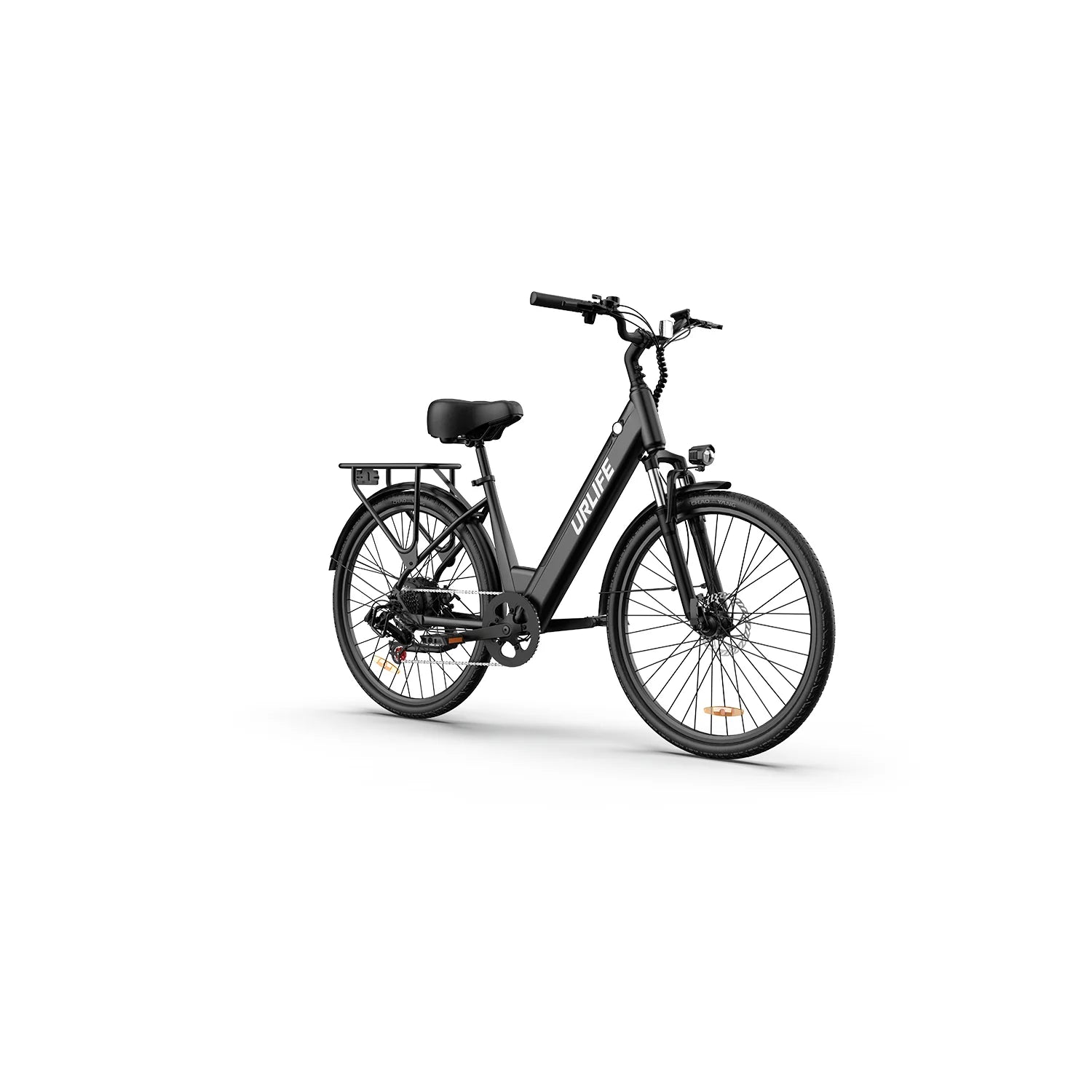Elektrofahrrad URLIFE E26 -   250W Motor 36V 13Ah Batterie 26 Zoll Reifen Scheibenbremse - Schwarz