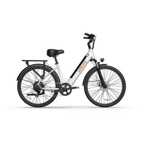 Elektrofahrrad URLIFE E26 -   250W Motor 36V 13Ah Batterie 26 Zoll Reifen Scheibenbremse - Weiß