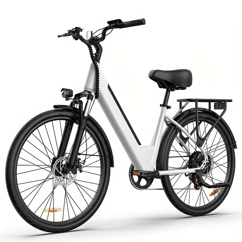 Elektrofahrrad URLIFE E26 -   250W Motor 36V 13Ah Batterie 26 Zoll Reifen Scheibenbremse - Weiß
