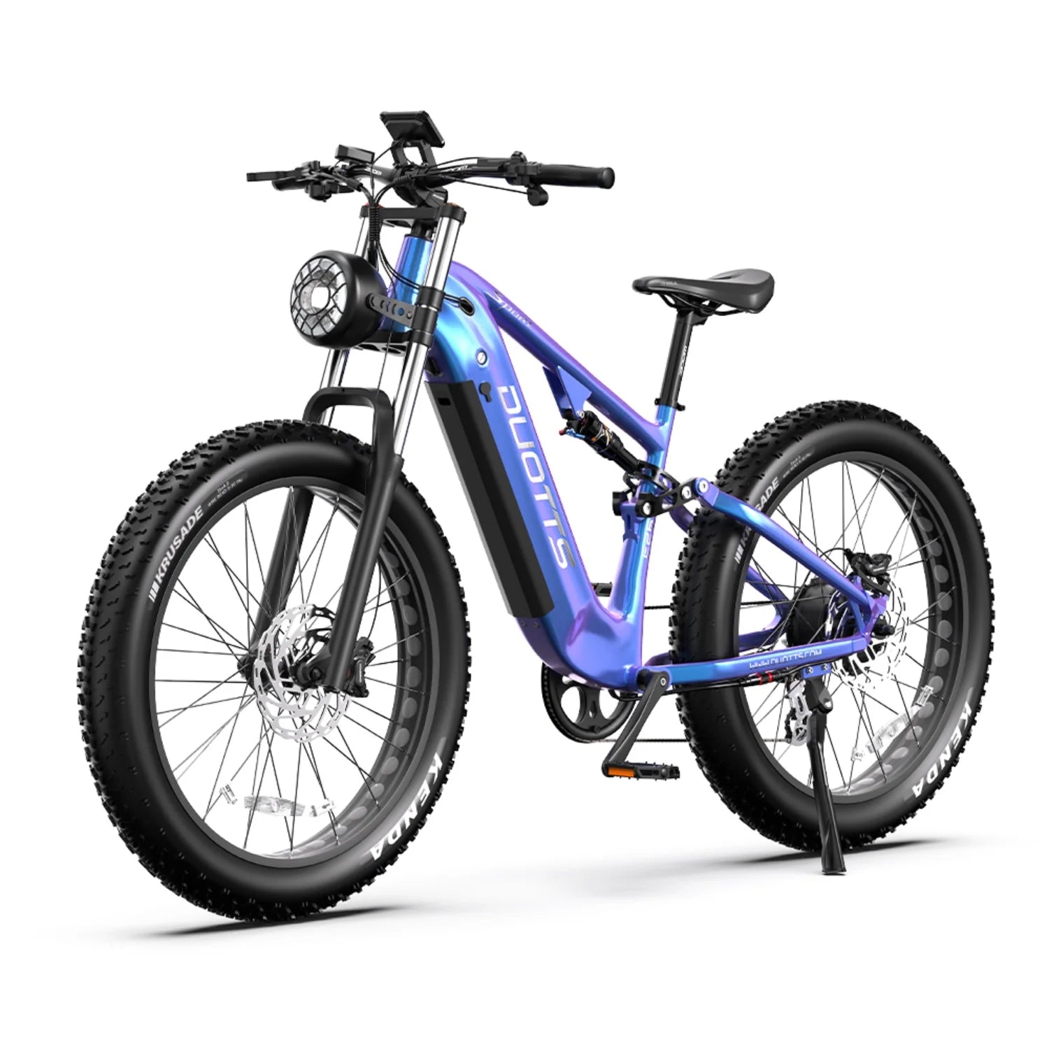 Duotts E26 E-Bike - Motor 750W Batterie 48V20AH 26*4.0 Zoll Fett Reifen Vorne Hinten Hydraulische Bremsen - Blau Llila