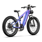 Vélo électrique Duotts E26 - Moteur 750W Batterie 48V20AH Pneus Gros 26*4.0 Pouces Freins Hydrauliques Avant Arrière - Bleu Violet