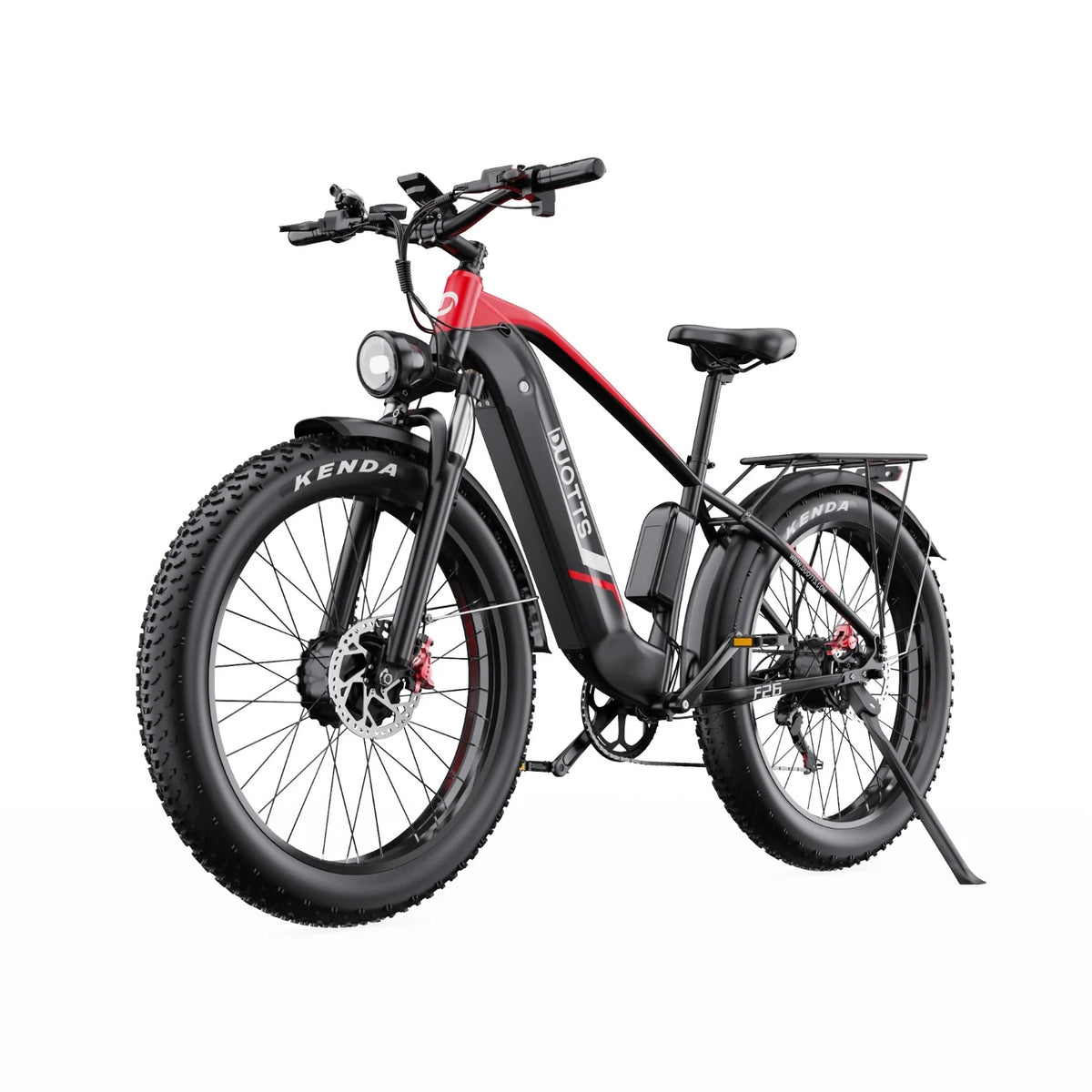 Duotts F26 Elektrisches Fahrrad - 2*750W Motor 48V 20Ah Samsung Batterie  Nicht faltbar - Schwarz Rot