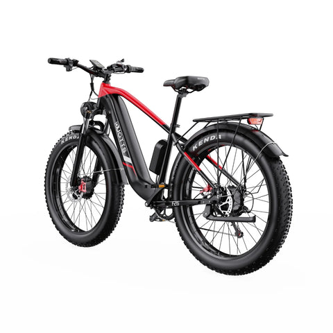 Duotts F26 Elektrisches Fahrrad - 2*750W Motor 48V 20Ah Samsung Batterie  Nicht faltbar - Schwarz Rot