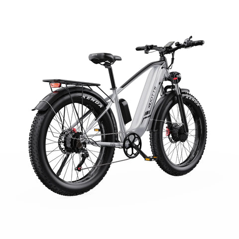 Duotts F26 Elektrisches Fahrrad - 2*750W Motor 48V 20Ah Samsung Batterie  Nicht faltbar - Silber Weiss